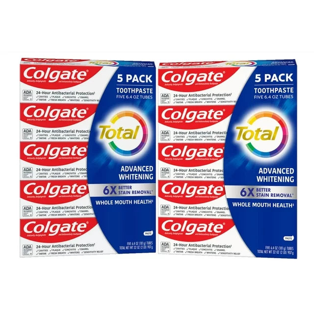 4 Pack | Colgate Total Advanced Whitening Toothpaste, 6.4 oz, 5 Pack